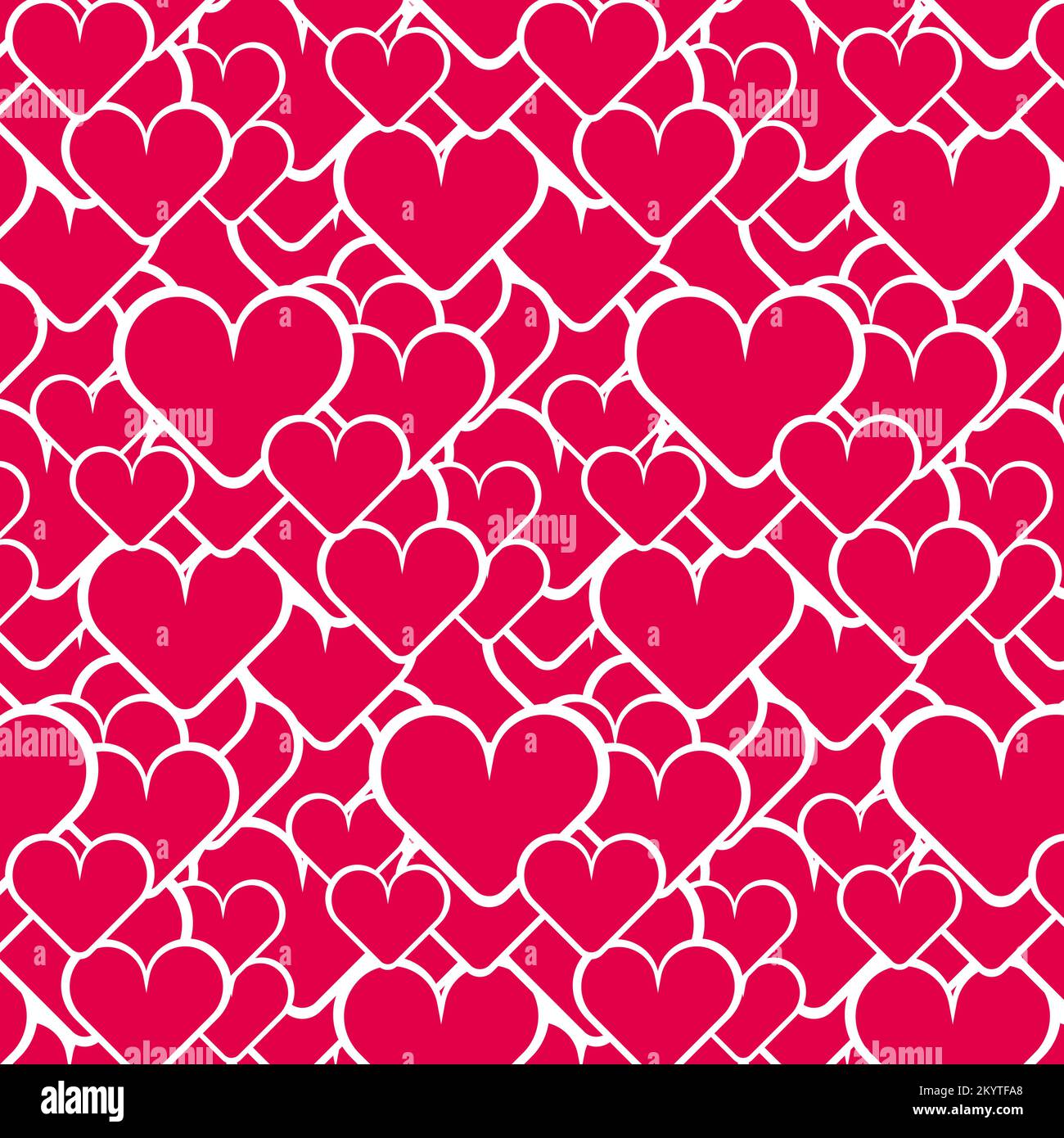 Red hearts seamless pattern. Love concept. Vector Illustration Stock ...