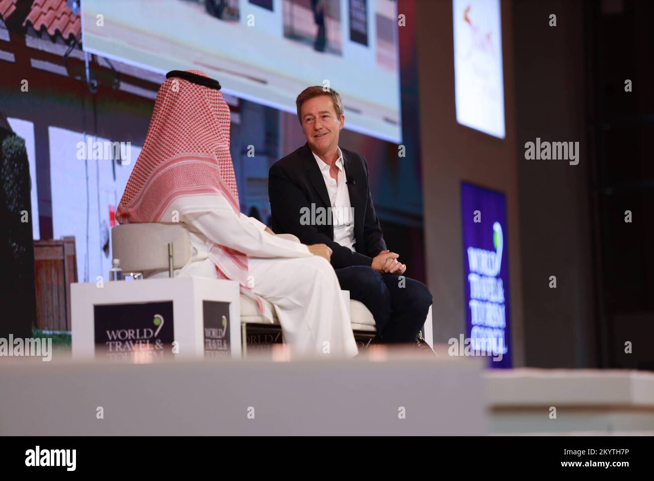 Riyadh, Saudi Arabia. 01st Dec, 2022. EDWARD NORTON at World Tourism Summit held in Riyadh. Host of the World Travel and Tourism Council (WTTC) World Summit, Saudi Arabia has pulled off the biggest event in its history, breaking all records and drawing more international business leaders and foreign government delegations than ever before. 2,500 participants traveled to Riyadh to attend the “Travel for a better future” summit. Friday December 2, 2022 POOL/AVORY CELEBRITY ACCESS/Cordon Press Credit: CORDON PRESS/Alamy Live News Stock Photo