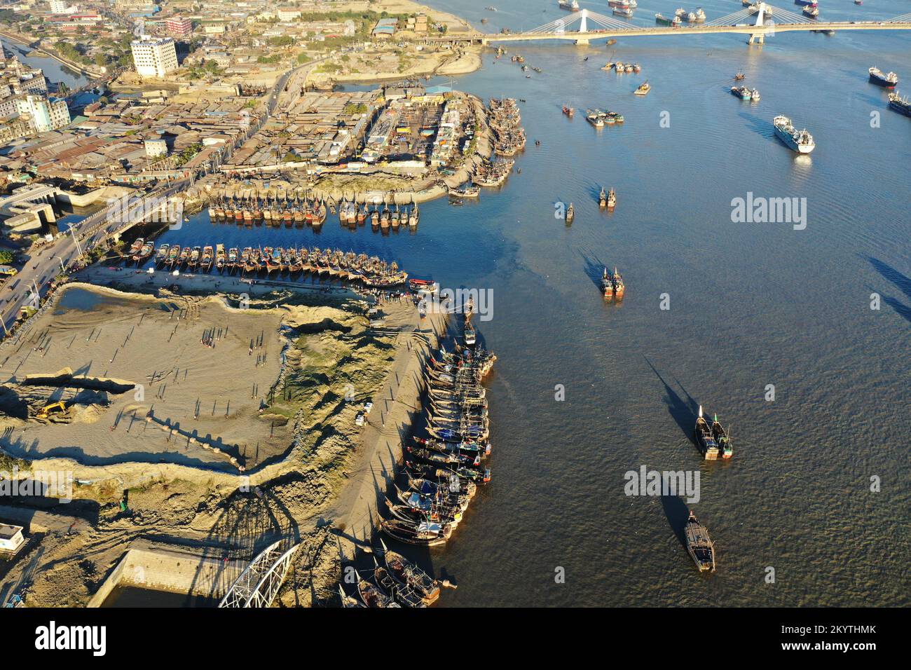 Chattogram, Bangladesh - November 25, 2022: The Bird's-eye view of ...