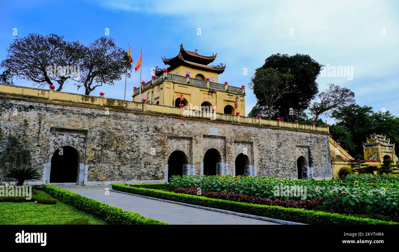 Main Gate of the Imperial Citadel of Thang Long in Hanoi, Vietnam Stock Photo