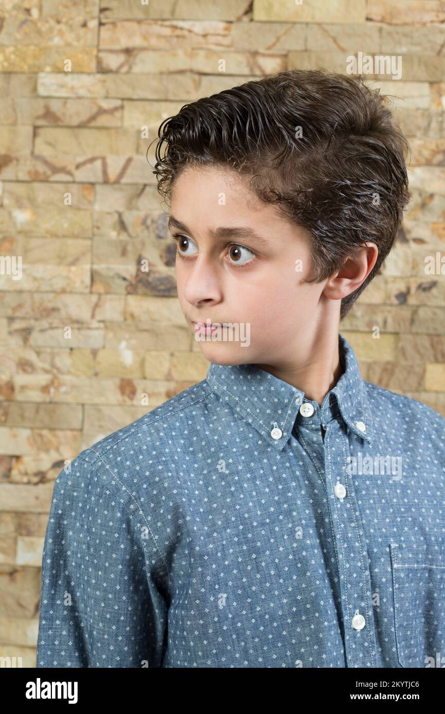 young boy indoors Stock Photo