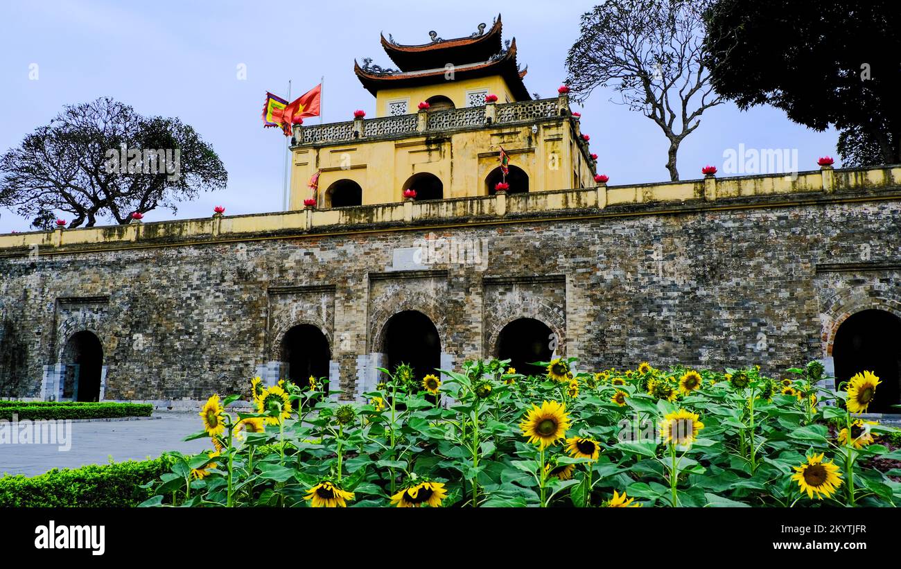 Main Gate of the Imperial Citadel of Thang Long in Hanoi, Vietnam Stock Photo