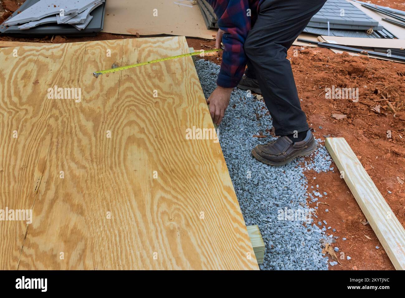 An easy project do in backyard is to build wooden deck as foundation