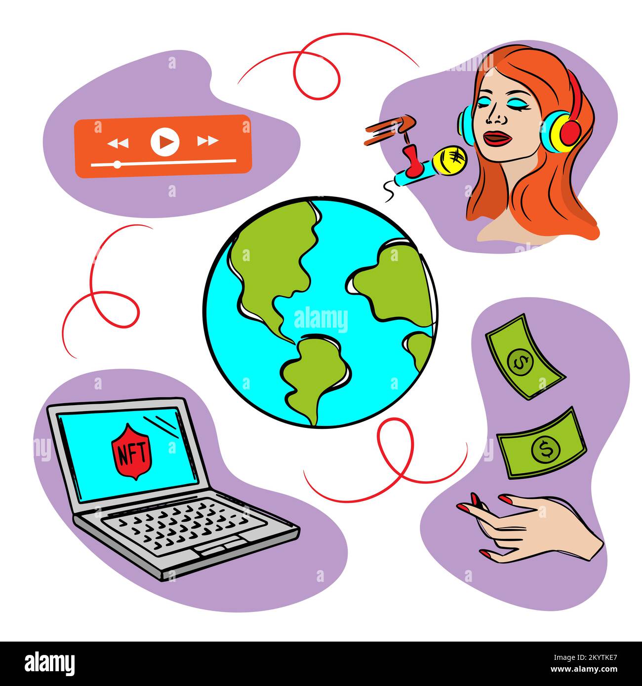 Bitcoin music Stock Vector Images - Alamy