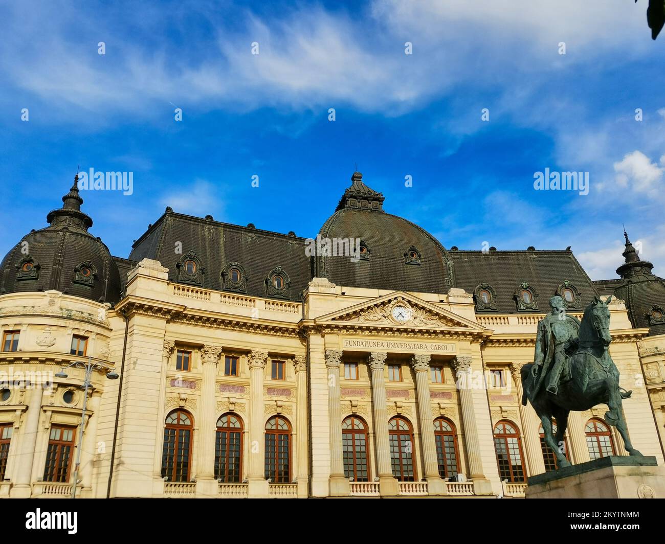 “Carol I” University Foundation and the equestrian statue of Carol I in ...