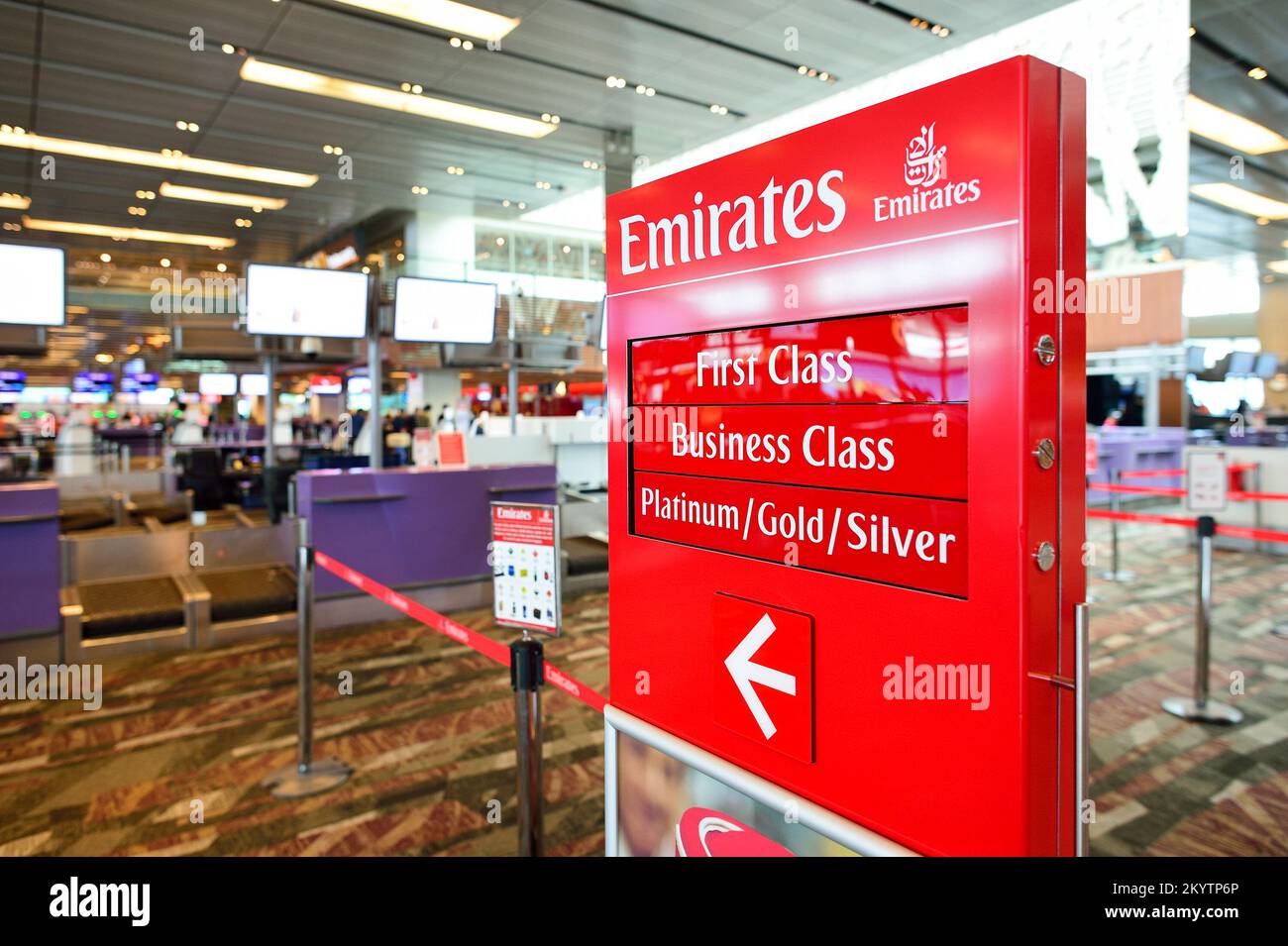 SINGAPORE NOVEMBER 04, 2015 checkin zone at Changi Airport