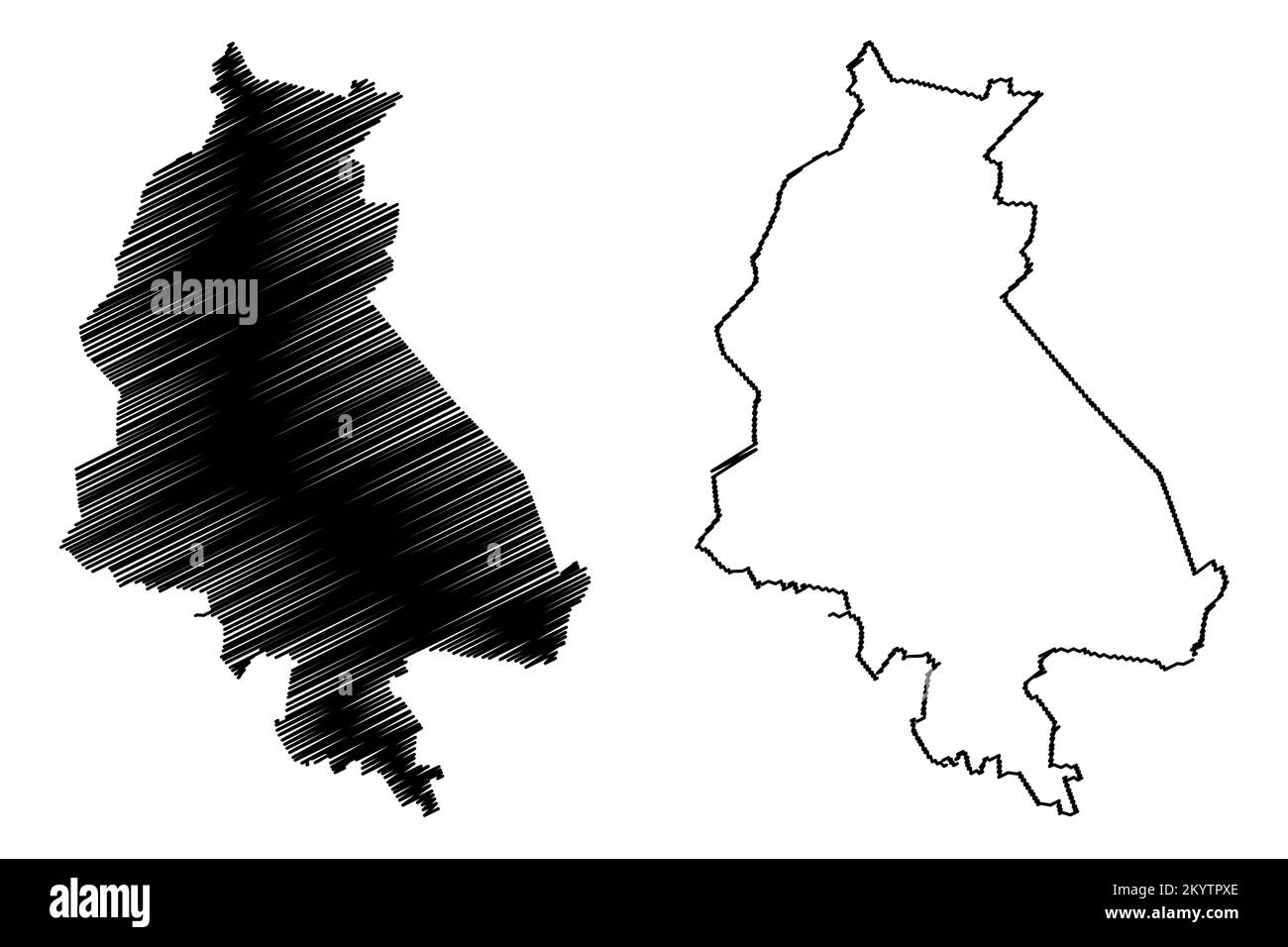 Mapimi municipality (Estado Libre y Soberano de Durango, Mexico, United Mexican States) map vector illustration, scribble sketch Mapimí map Stock Vector