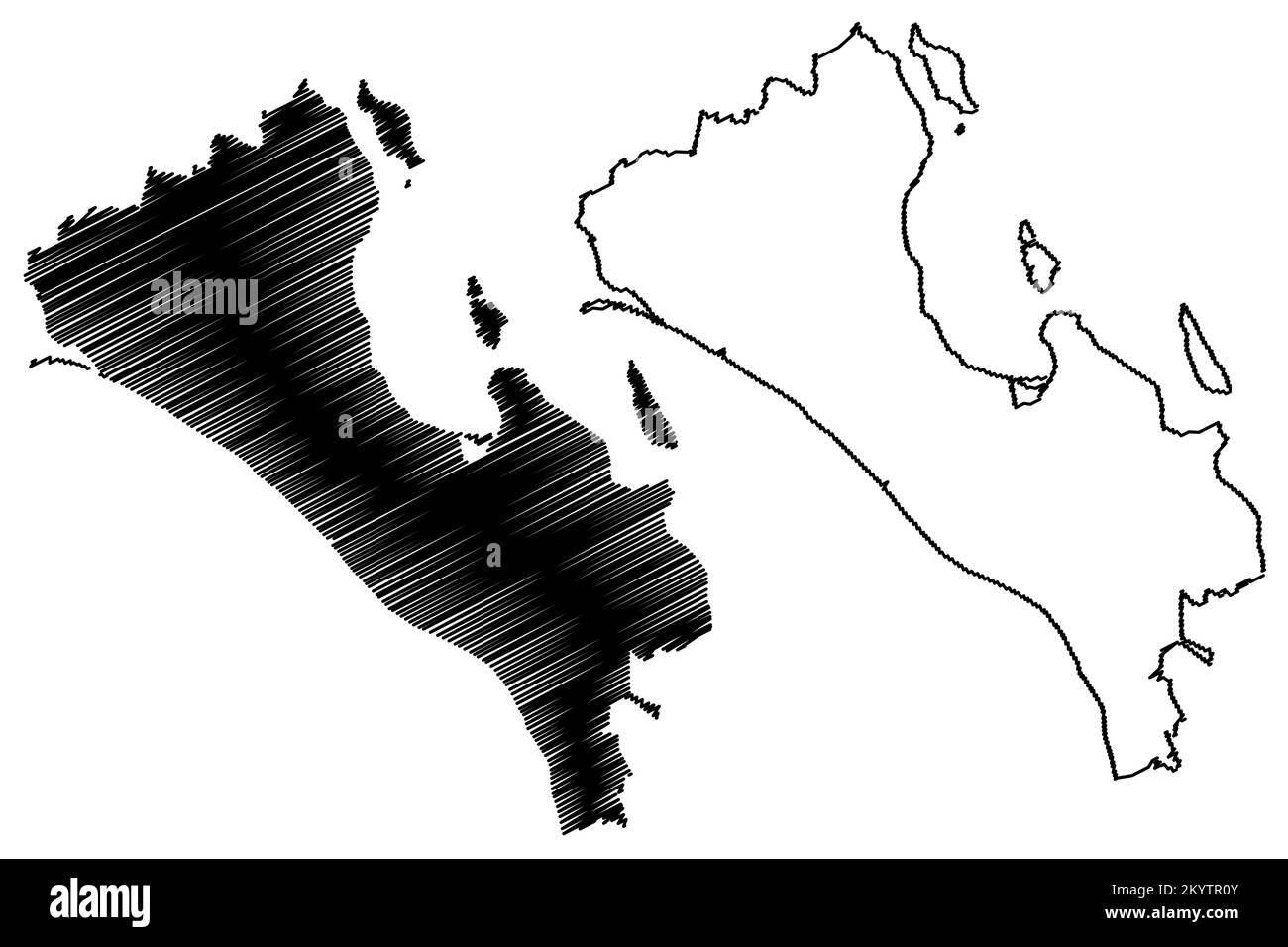 La paz mexico map stock vector images alamy