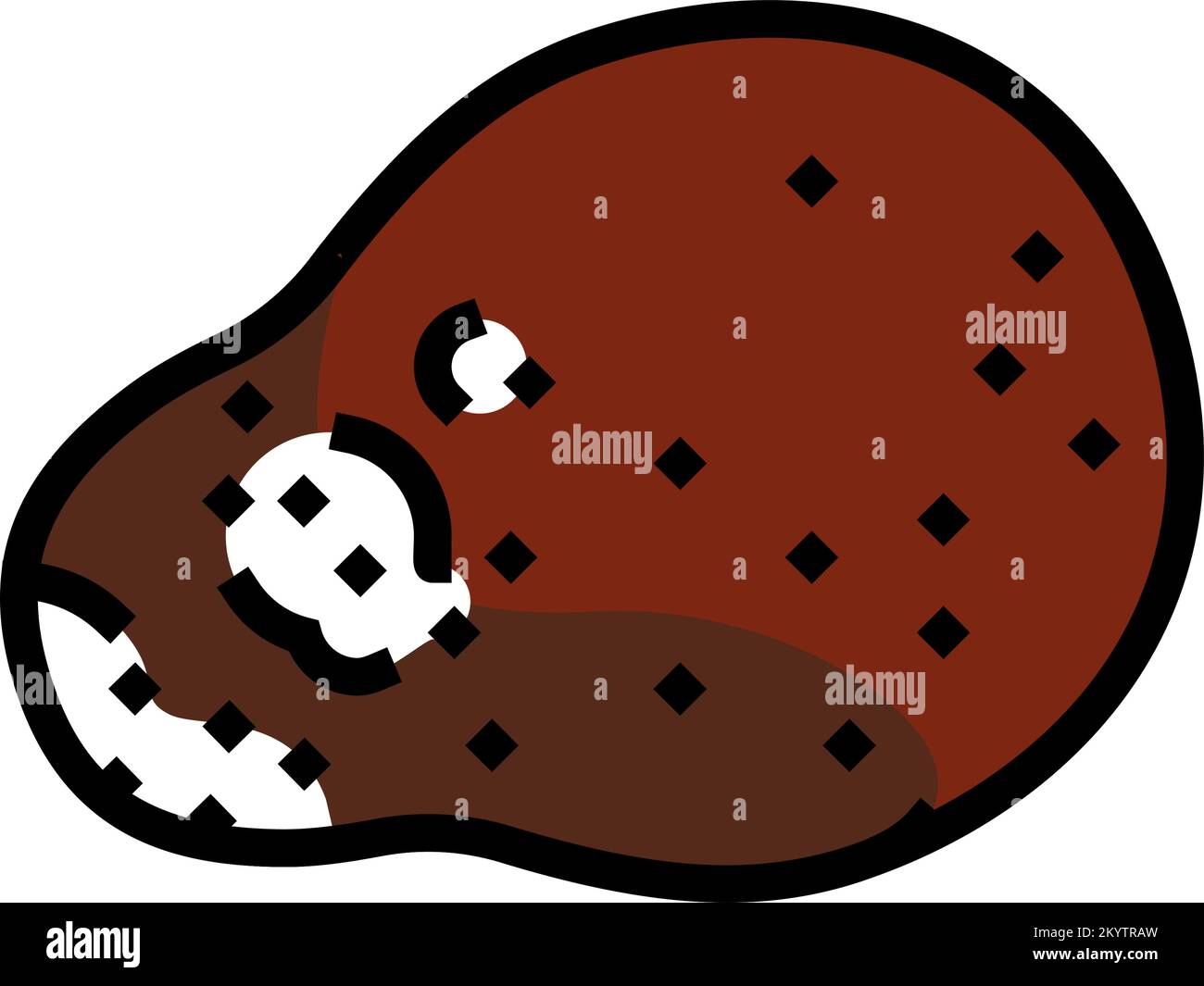 avocados rotten food color icon vector illustration Stock Vector Image