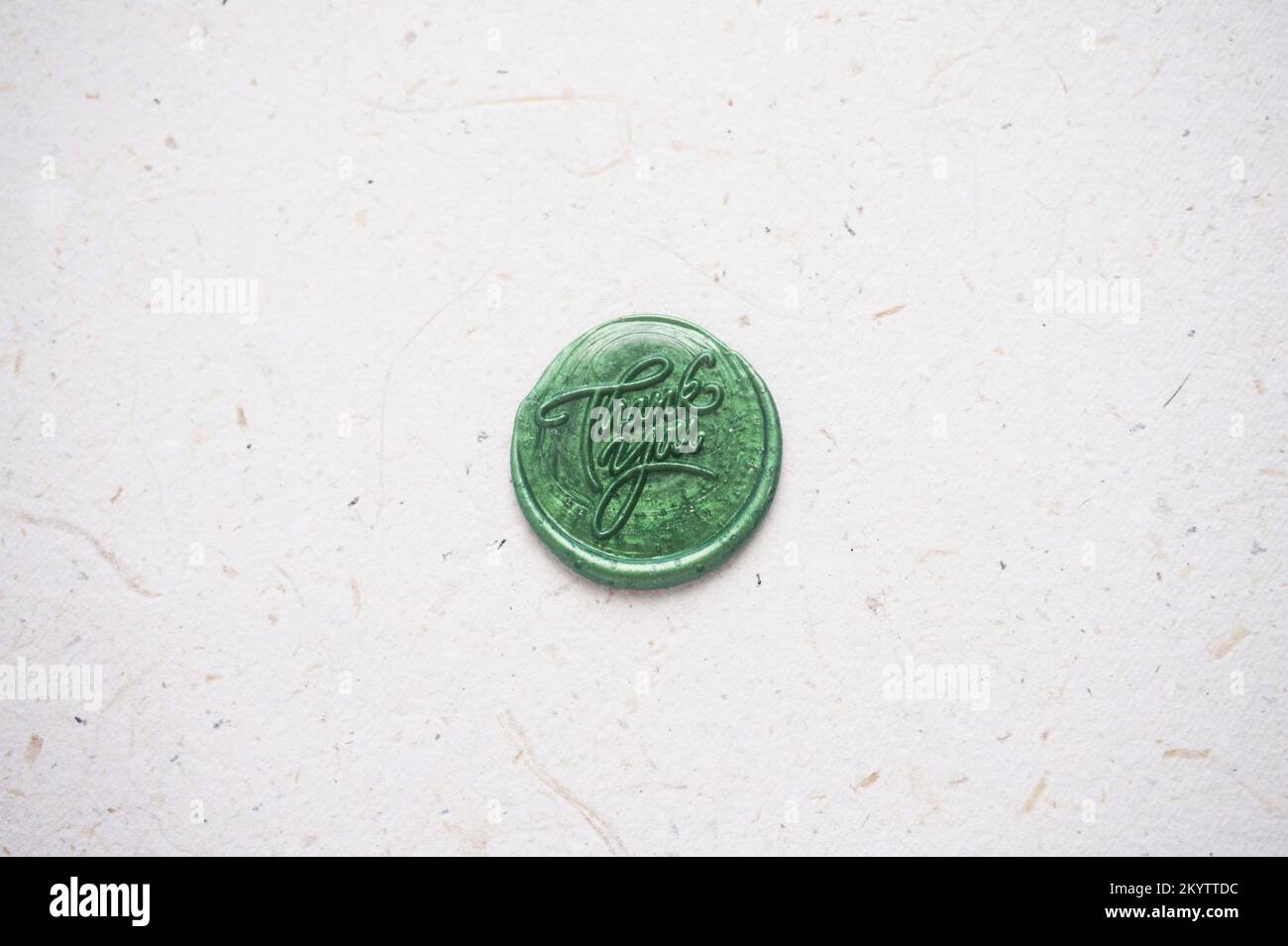 pretty wax coins for a vintage look for wedding or invitation decoration Stock Photo Alamy