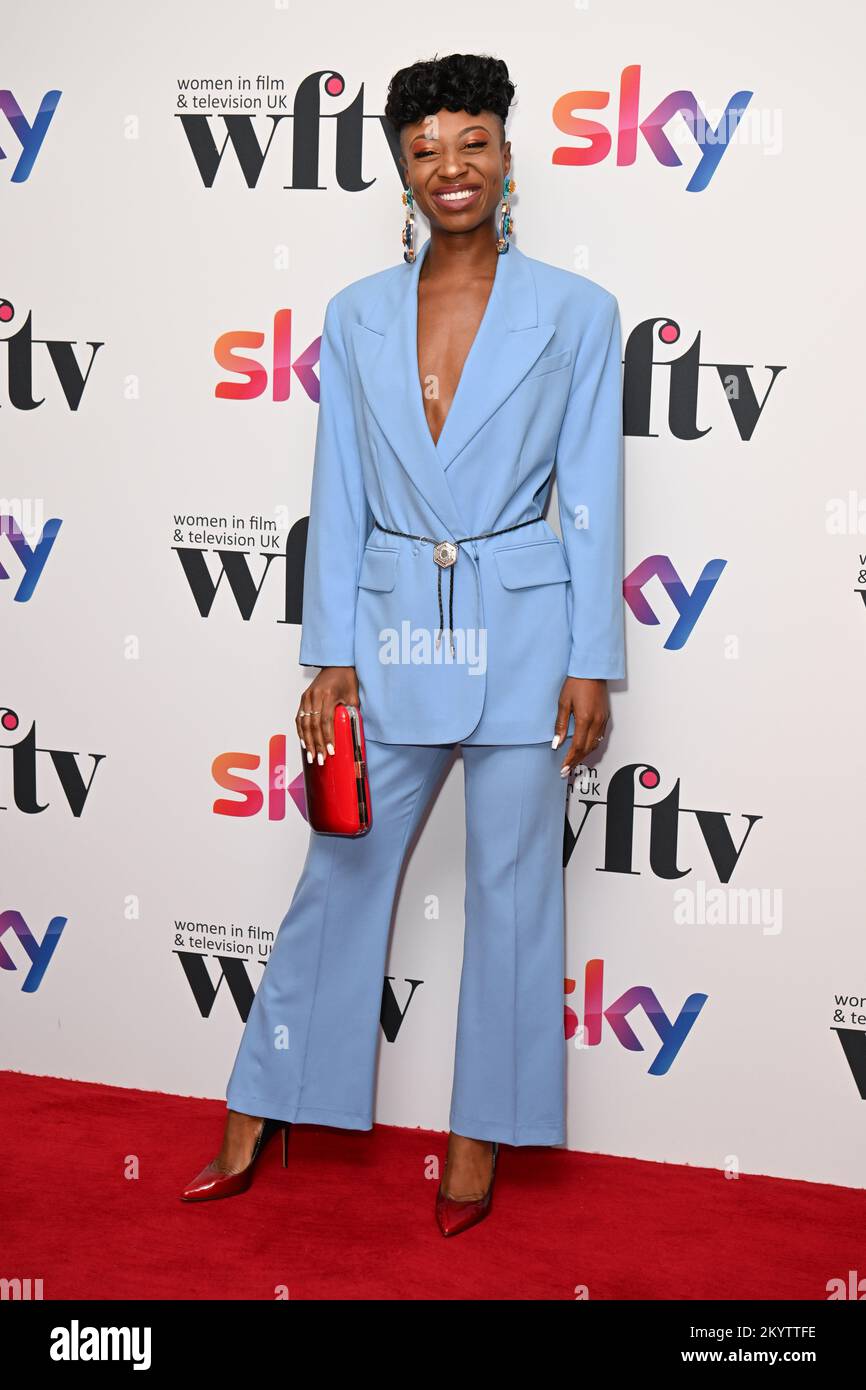 London, UK. 2 December 2022. Miriam-Teak Lee attending the Women in Film and TV Awards at the London Hilton Park Lane, central London. Picture date: Friday December 2, 2022. Photo credit should read: Matt Crossick/Empics/Alamy Live News Stock Photo