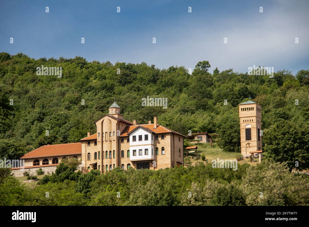 Monastery Malo Srediste near Vrsac city in Serbia, made in 15th century by Despot Jovan Brankovic. Orthodox religion, church, monastery Stock Photo