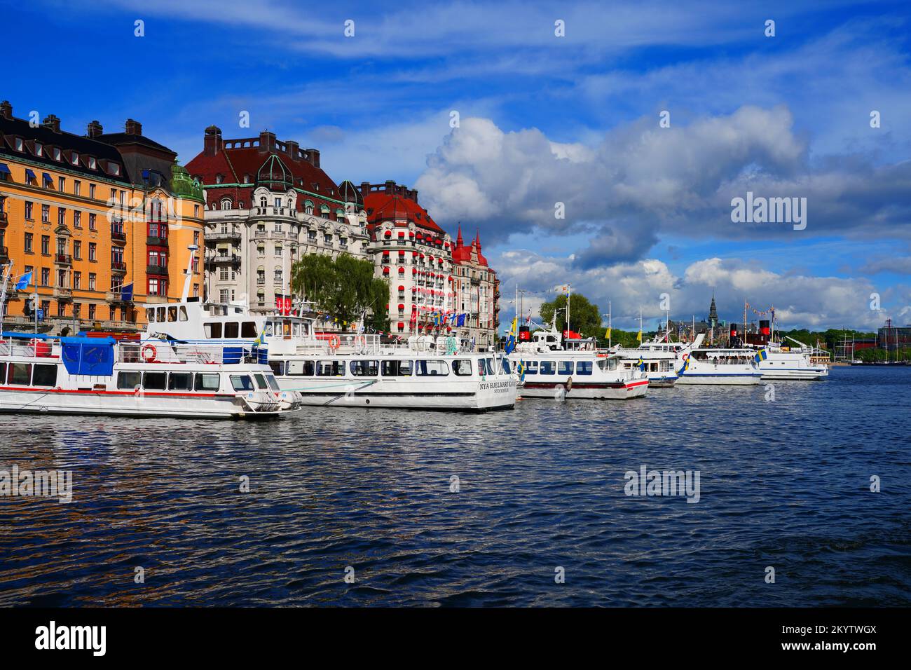 STOCKHOLM, SWEDEN -30 MAY 2022- View Of The Strandvagen Waterfront In ...