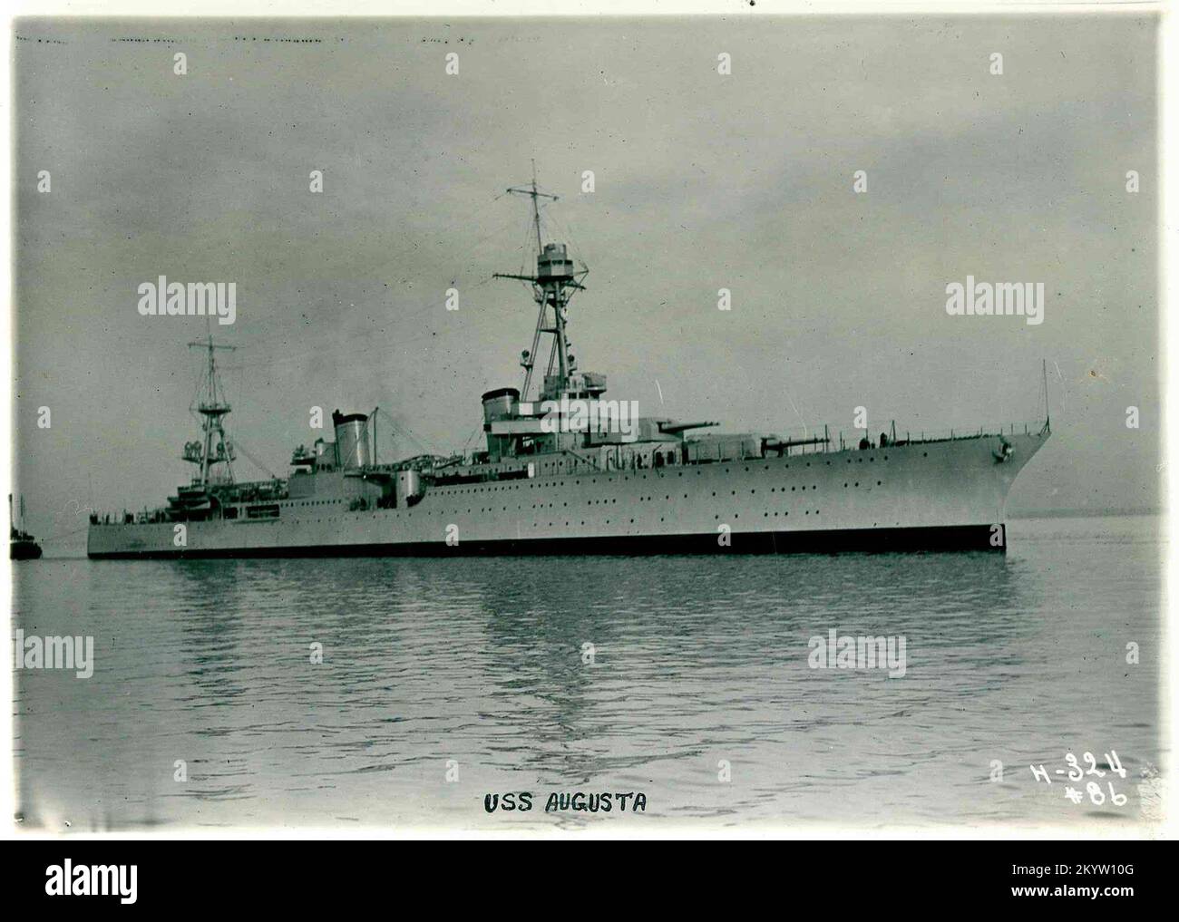 USS Augusta (CA-31) , Ships, Naval Vessels, Boats, Naval History, Navy Stock Photo