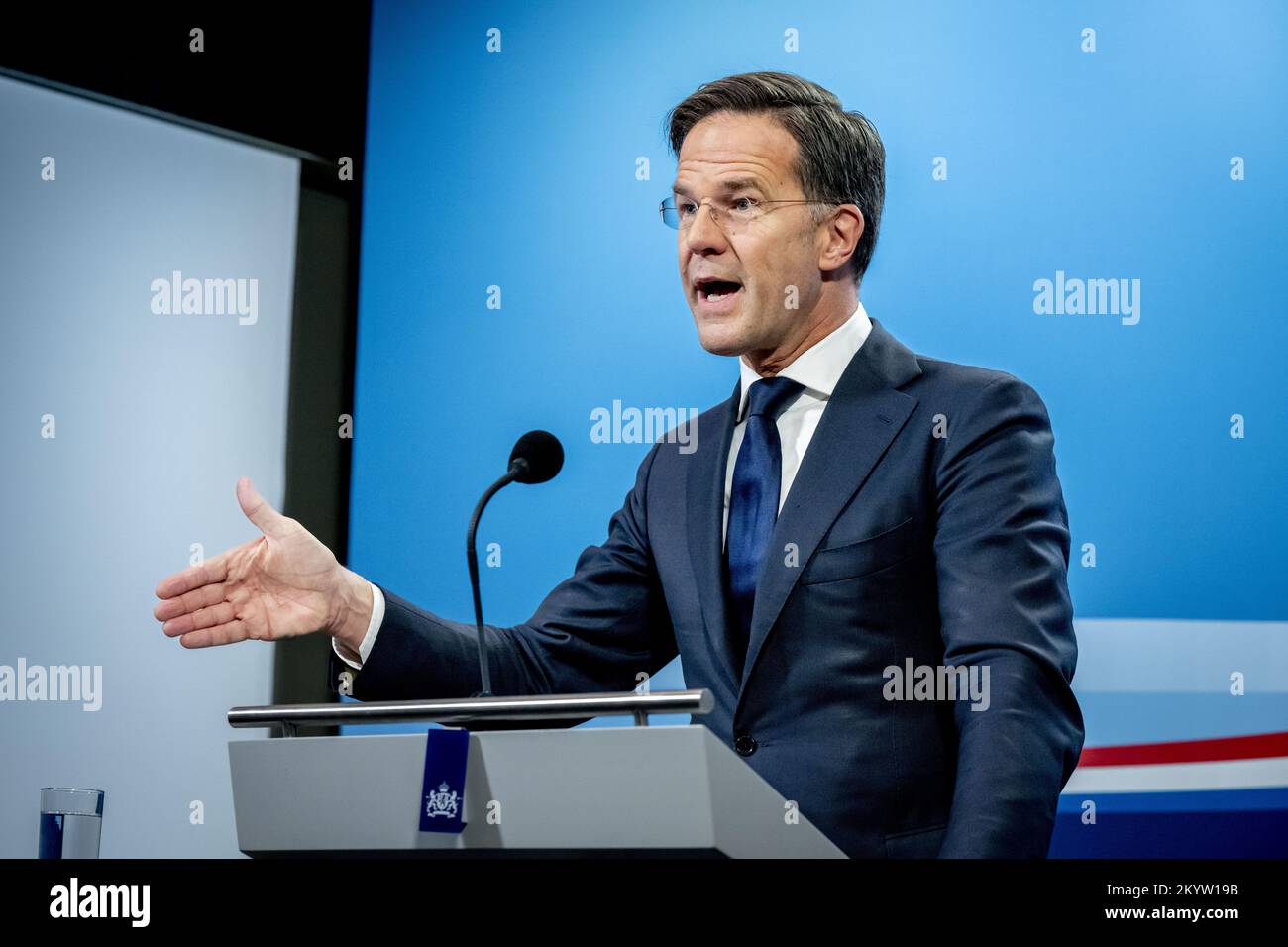 THE HAGUE - Prime Minister Mark Rutte during the press conference after ...