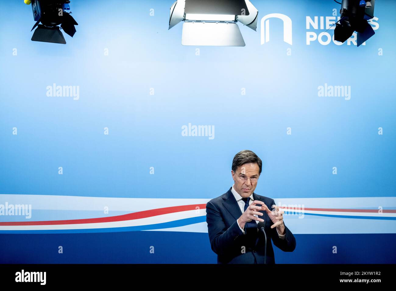 THE HAGUE - Prime Minister Mark Rutte during the press conference after ...