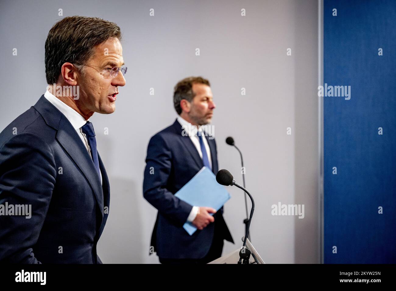 THE HAGUE - Prime Minister Mark Rutte during the press conference after ...