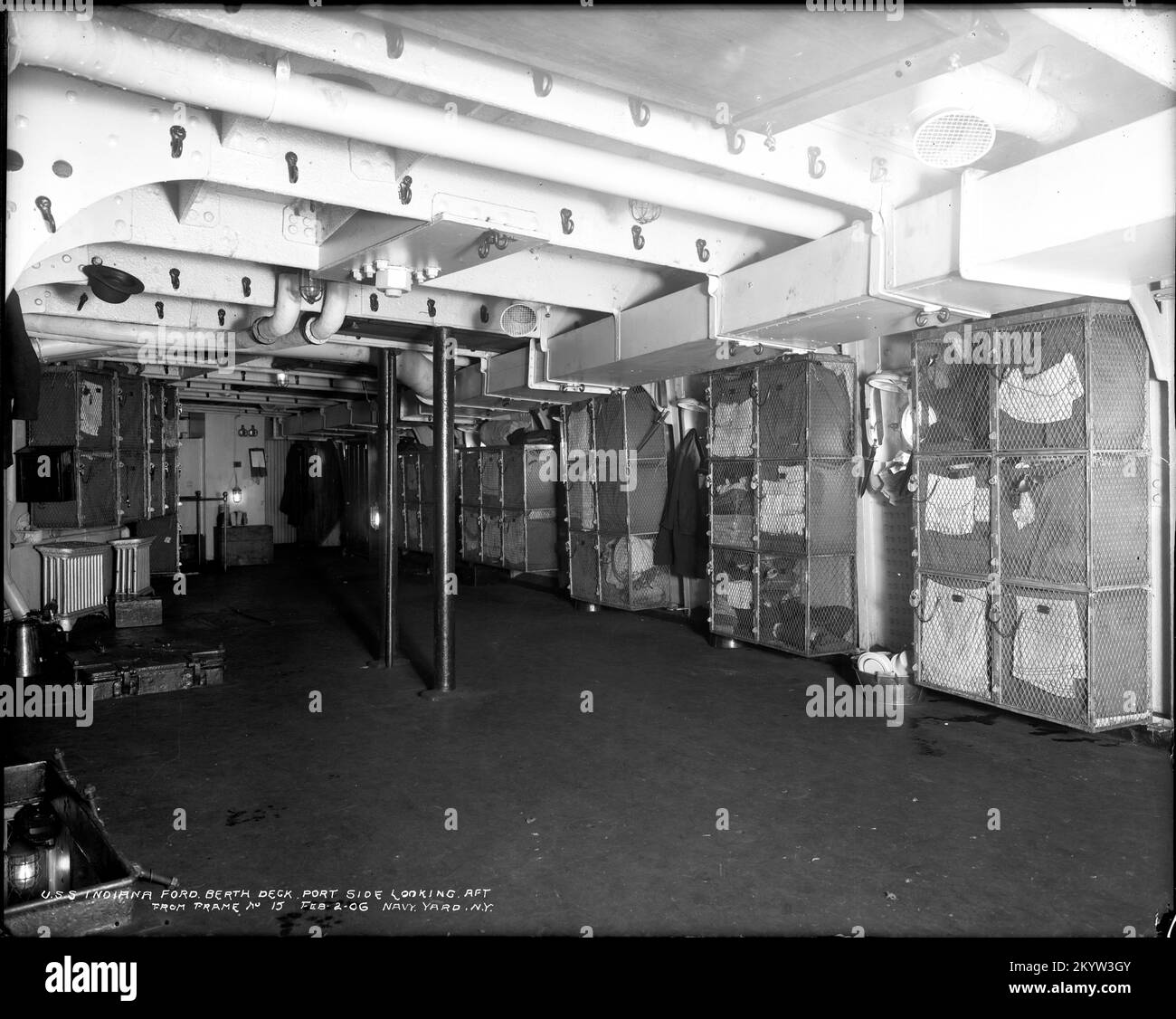 USS Indiana (BB-1) - Forward Berth Deck, Portside - Navy Yard, New York ...