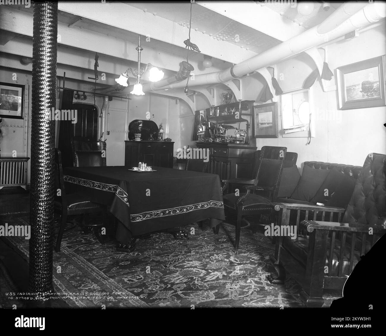 USS Indiana (BB1) Captain's Cabin Navy Yard, New York , Ships