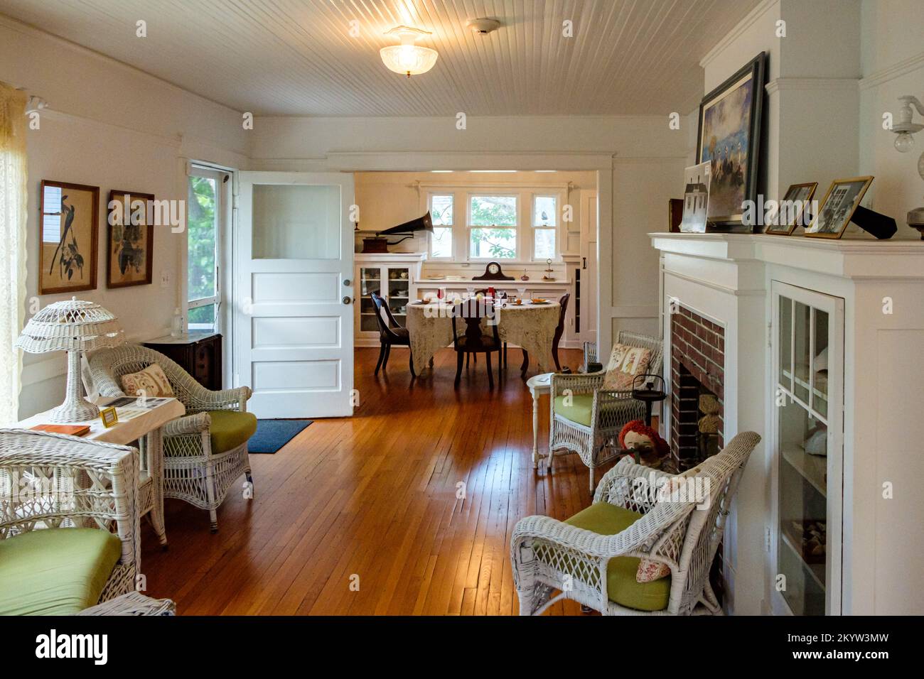 Morning Glories Cottage, Sanibel Historical Museum & Village, Sanibel, Florida Stock Photo