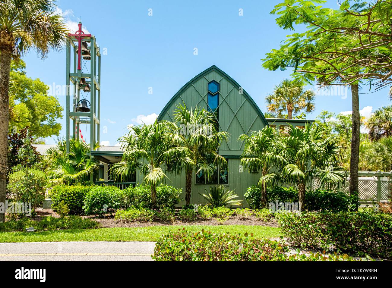 St Michael and All Angels Episcopal Church, Periwinkle Way, Sanibel, Florida Stock Photo