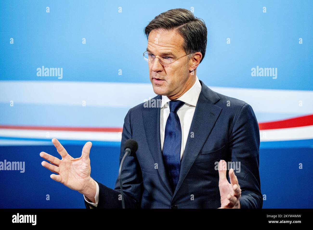 THE HAGUE - Prime Minister Mark Rutte during the press conference after ...