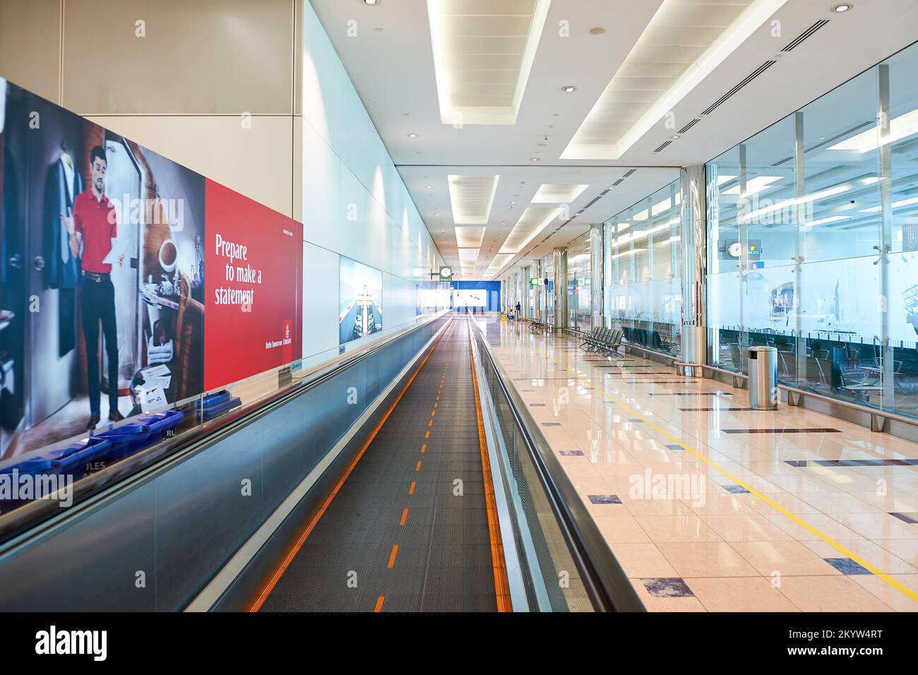 DUBAI, UAE NOVEMBER 16, 2015 interior of Dubai Airport. Dubai