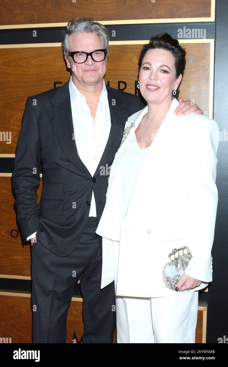 Beverly Hills, CA. 1st Dec, 2022. Colin Firth, Olivia Colman at arrivals for EMPIRE OF LIGHT Premiere, Samuel Goldwyn Theater, Beverly Hills, CA December 1, 2022. Credit: Priscilla Grant/Everett Collection/Alamy Live News Stock Photo