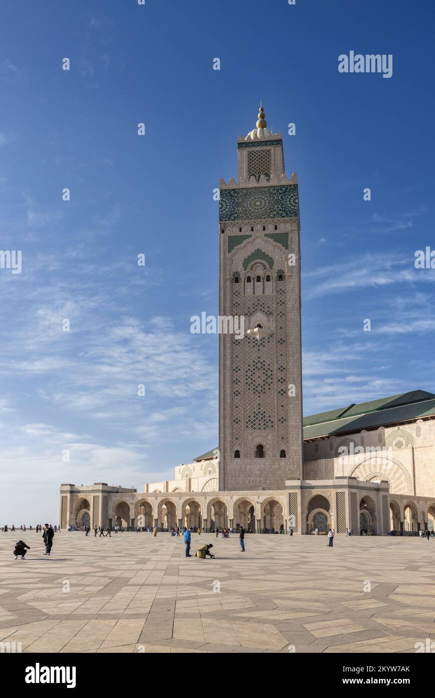 the huge hassan II mosque that dominates the city of casablanca morocco Stock Photo
