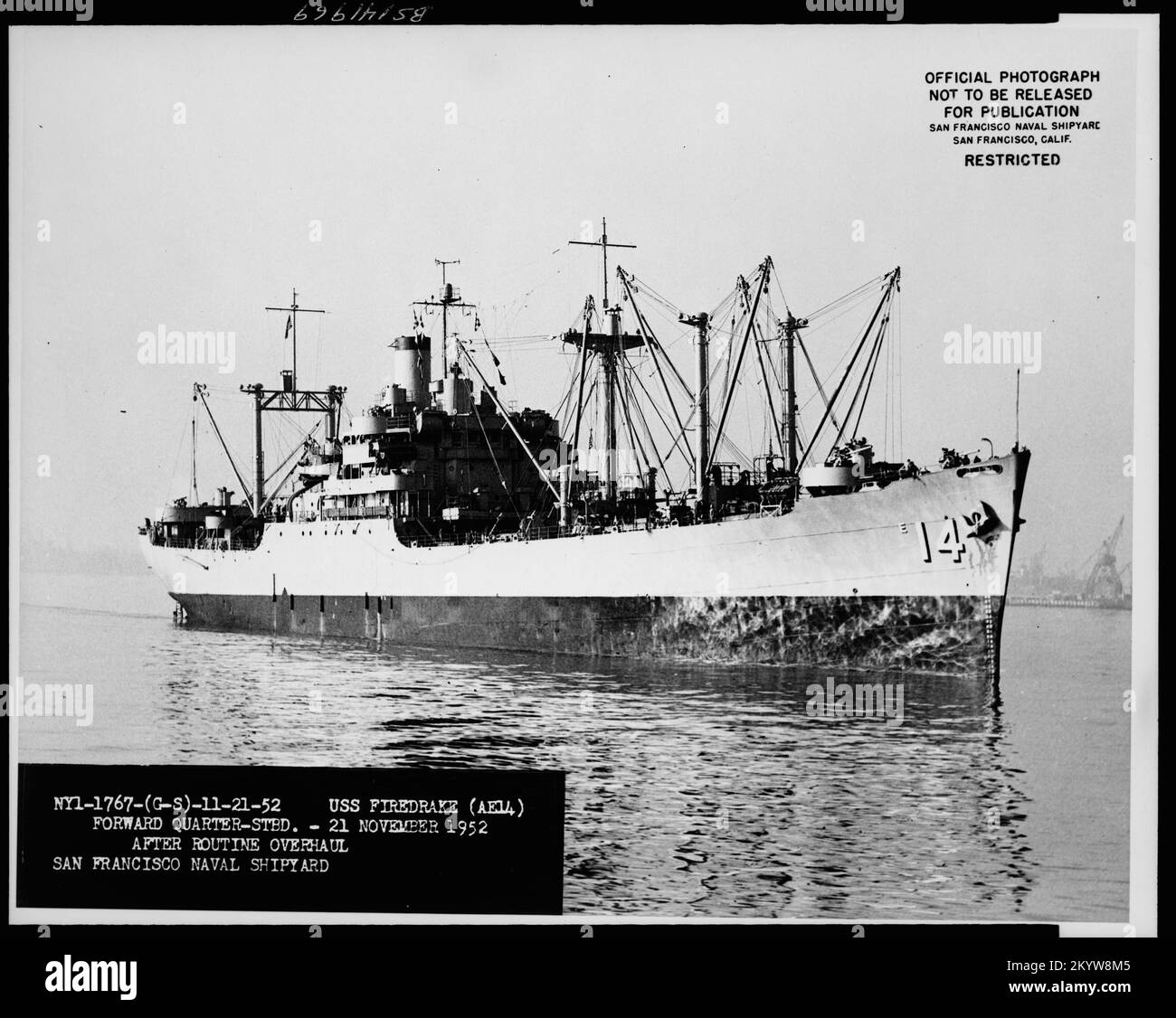 AE-14 Firedrake , Ships, Naval Vessels, Boats, Naval History, Navy Stock Photo
