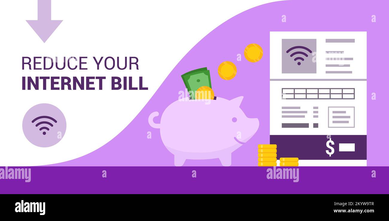 Save money on your bill, piggy bank and utility bill, banner