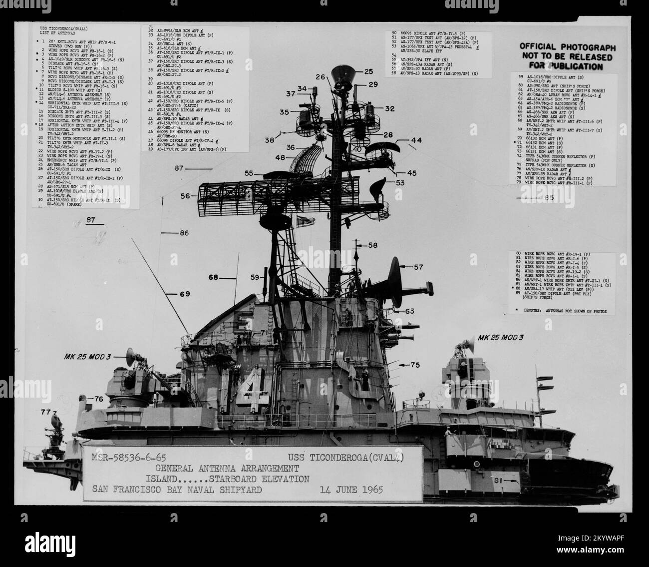 CVA 14 Ticonderoga [19-NN-CVA 14 Ticonderoga-341A-8] , Ships, Naval ...