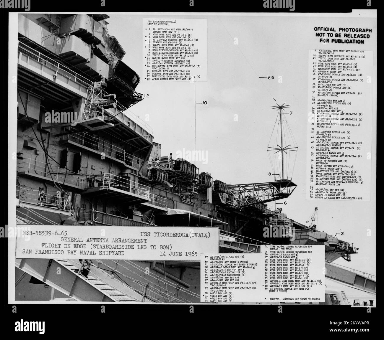 CVA 14 Ticonderoga [19-NN-CVA 14 Ticonderoga-341A-12] , Ships, Naval ...