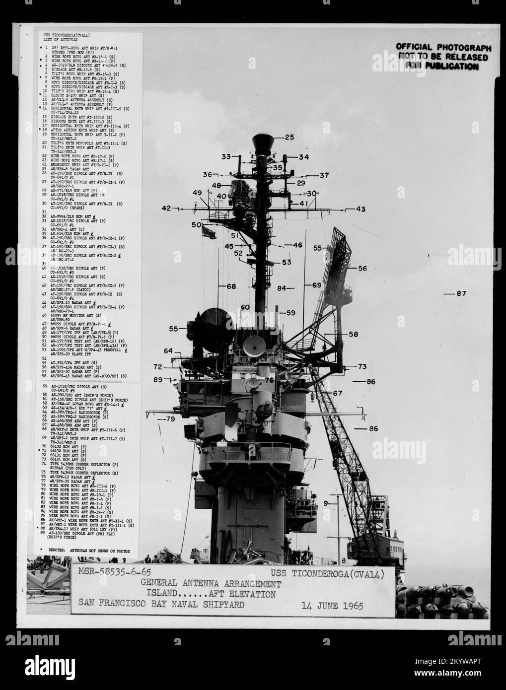 CVA 14 Ticonderoga [19-NN-CVA 14 Ticonderoga-341A-7] , Ships, Naval ...