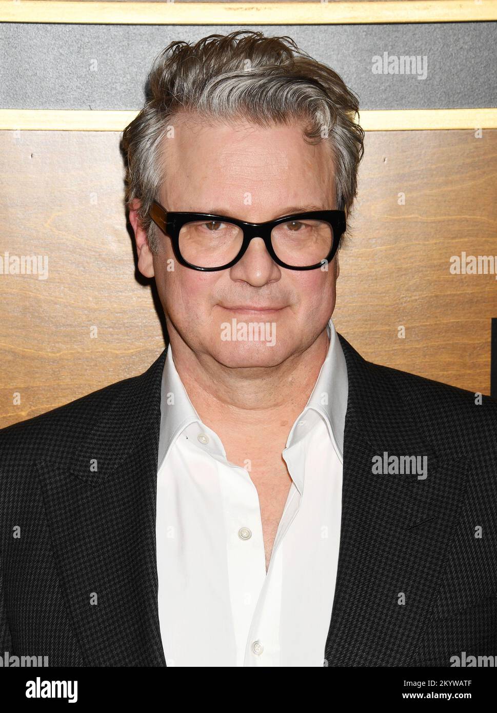 BEVERLY HILLS, CALIFORNIA - DECEMBER 01: Colin Firth attends Los Angeles premiere of Fox Searchlight Pictures 'Empire of Light' at Samuel Goldwyn Thea Stock Photo