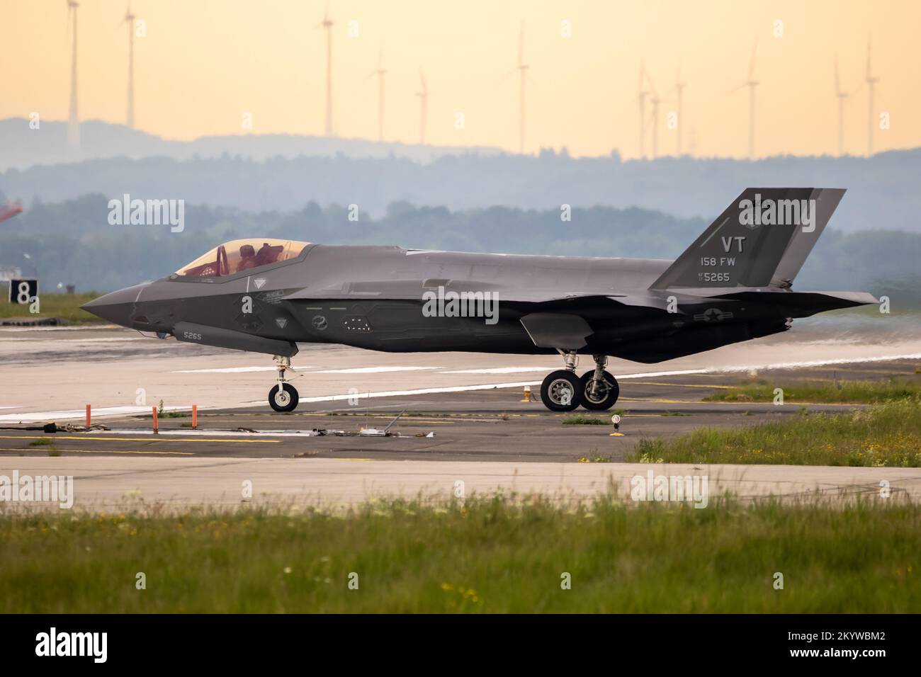 Vermont Air National Guard's 158th Fighter Wing Lockheed Martin F-35 Lightning II fighter jet. Spangdahlem, Germany - May 17, 2022 Stock Photo
