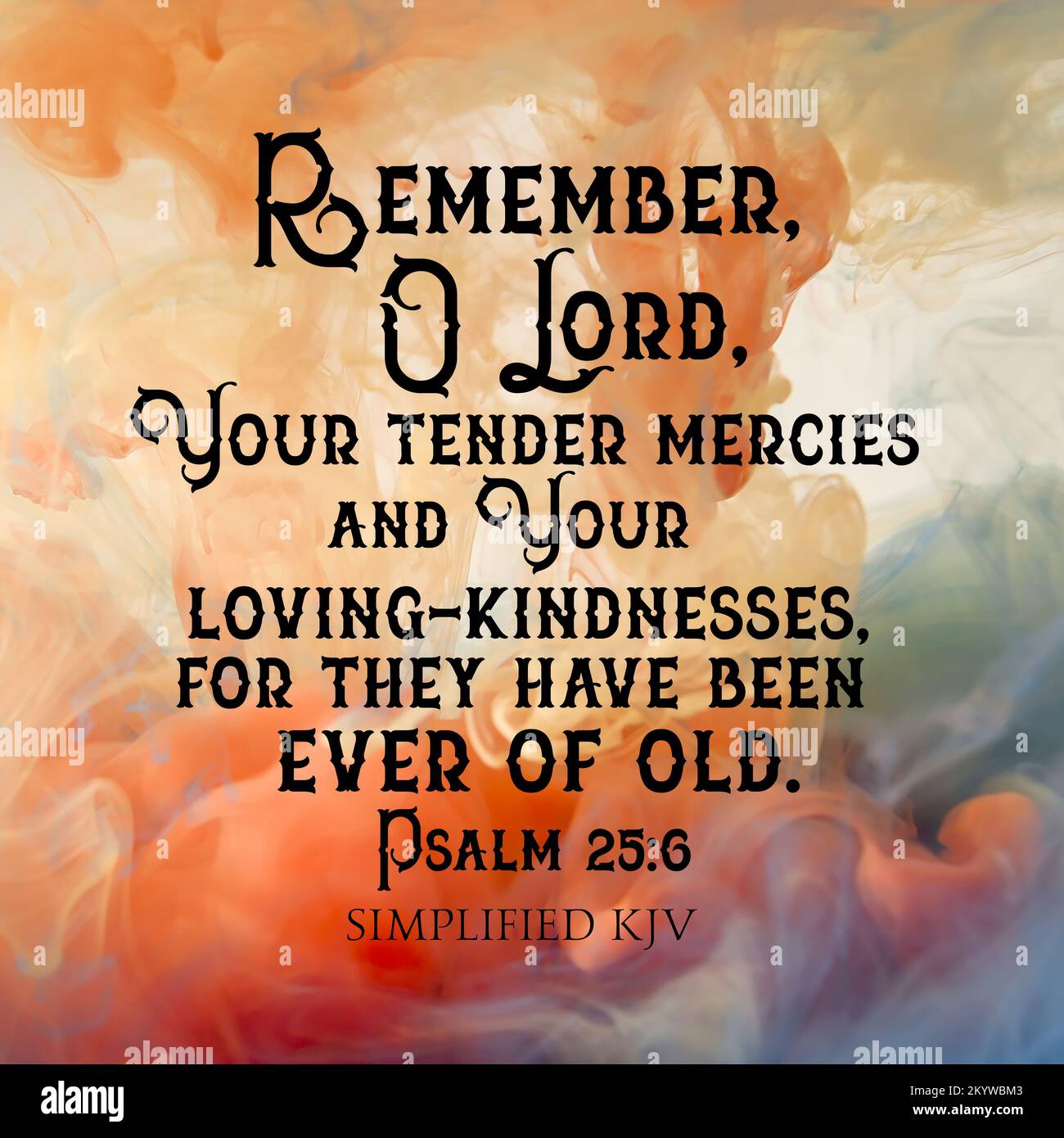 a-christian-bible-verse-from-psalm-25-vs-6-in-prayer-to-god-stock-photo