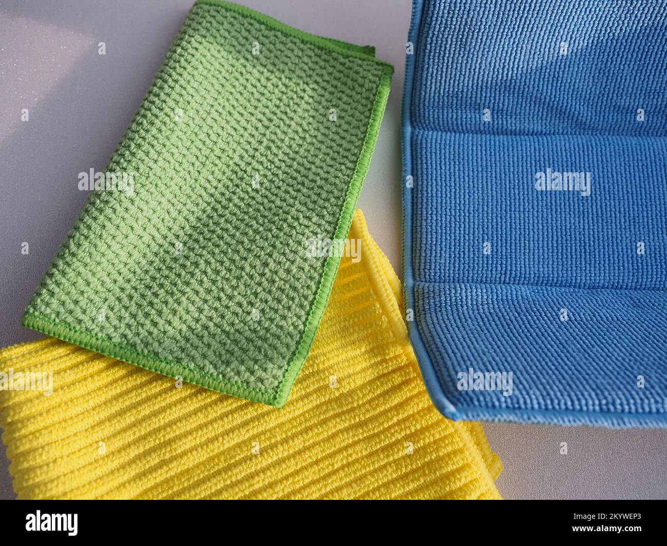 kitchen towel microfiber dissected fiber Stock Photo