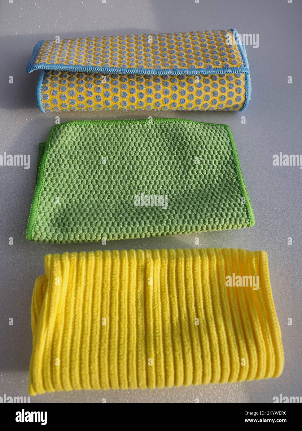 kitchen towel microfiber dissected fiber Stock Photo