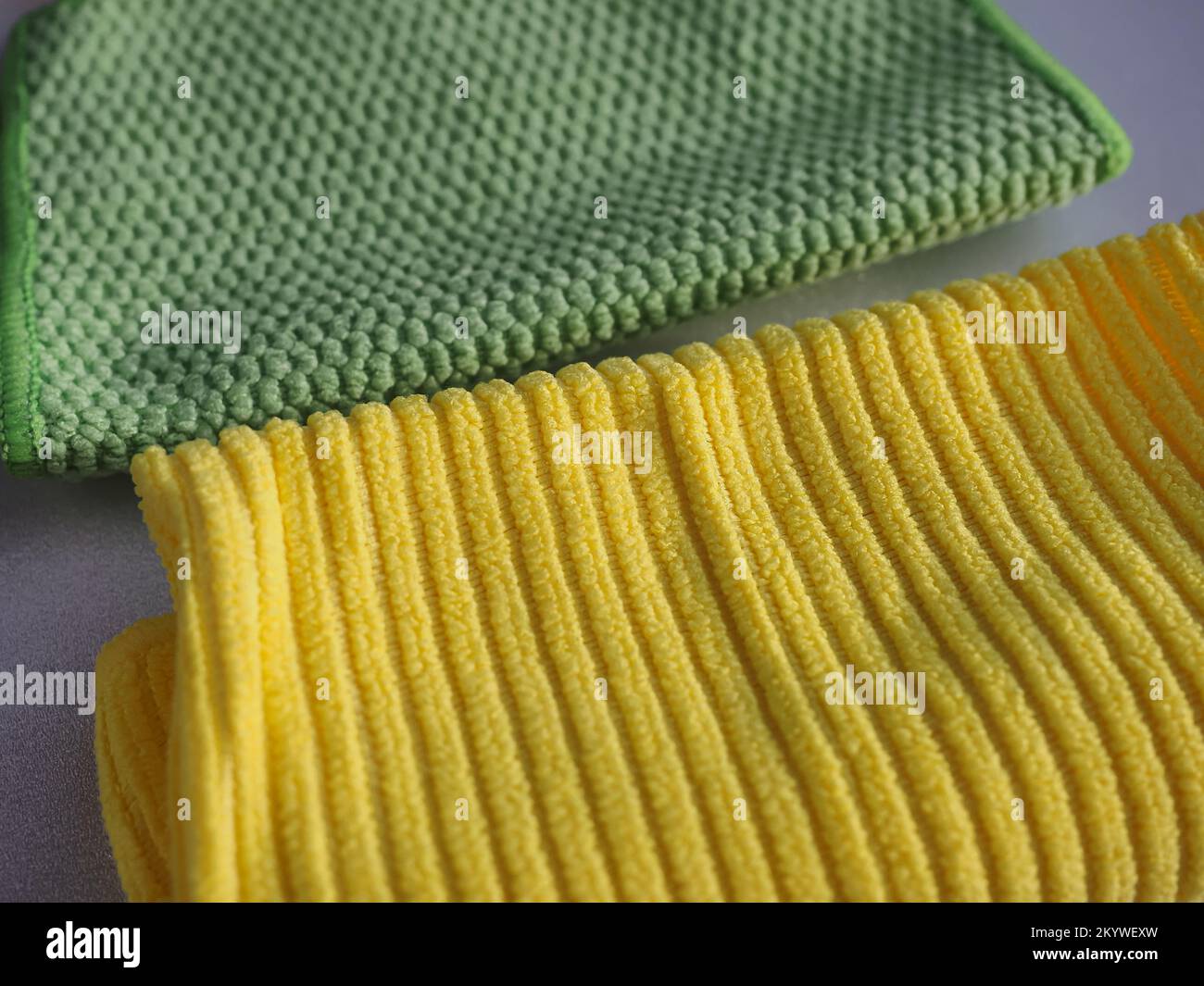 kitchen towel microfiber dissected fiber Stock Photo