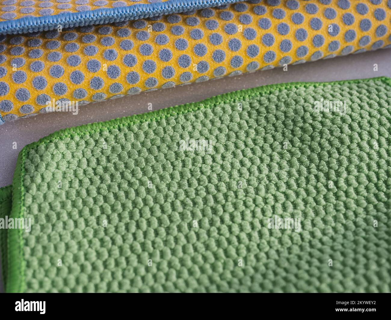kitchen towel microfiber dissected fiber Stock Photo