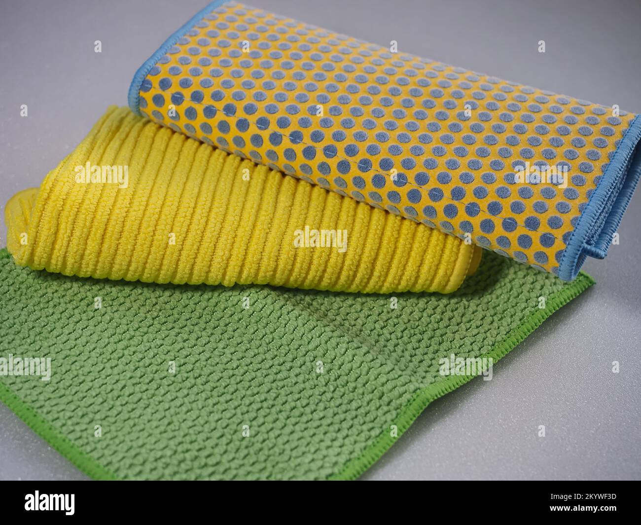 kitchen towel microfiber dissected fiber Stock Photo