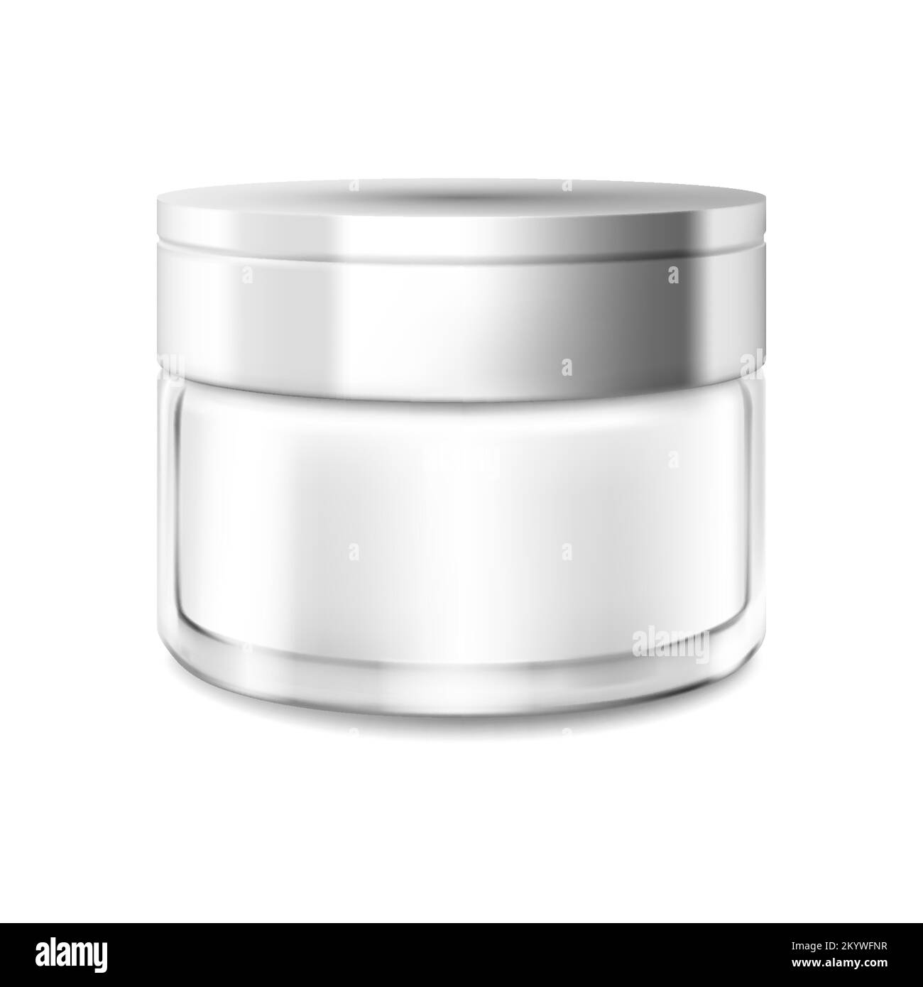 Cosmetic glass jars. Skin care bottles for gel, liquid, lotion, cream