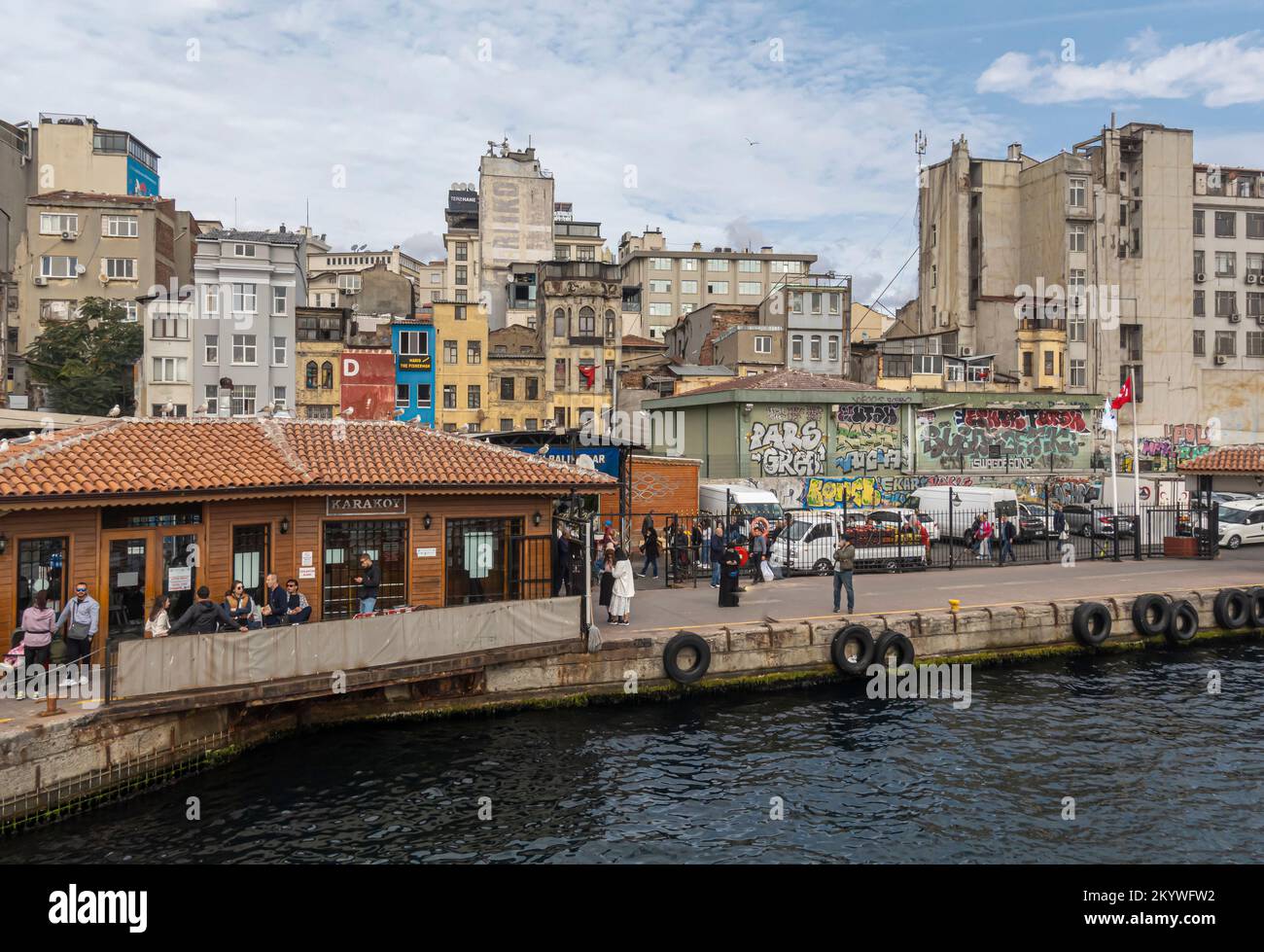 Karakoy Boat station. Istanbul, Turkey Stock Photo
