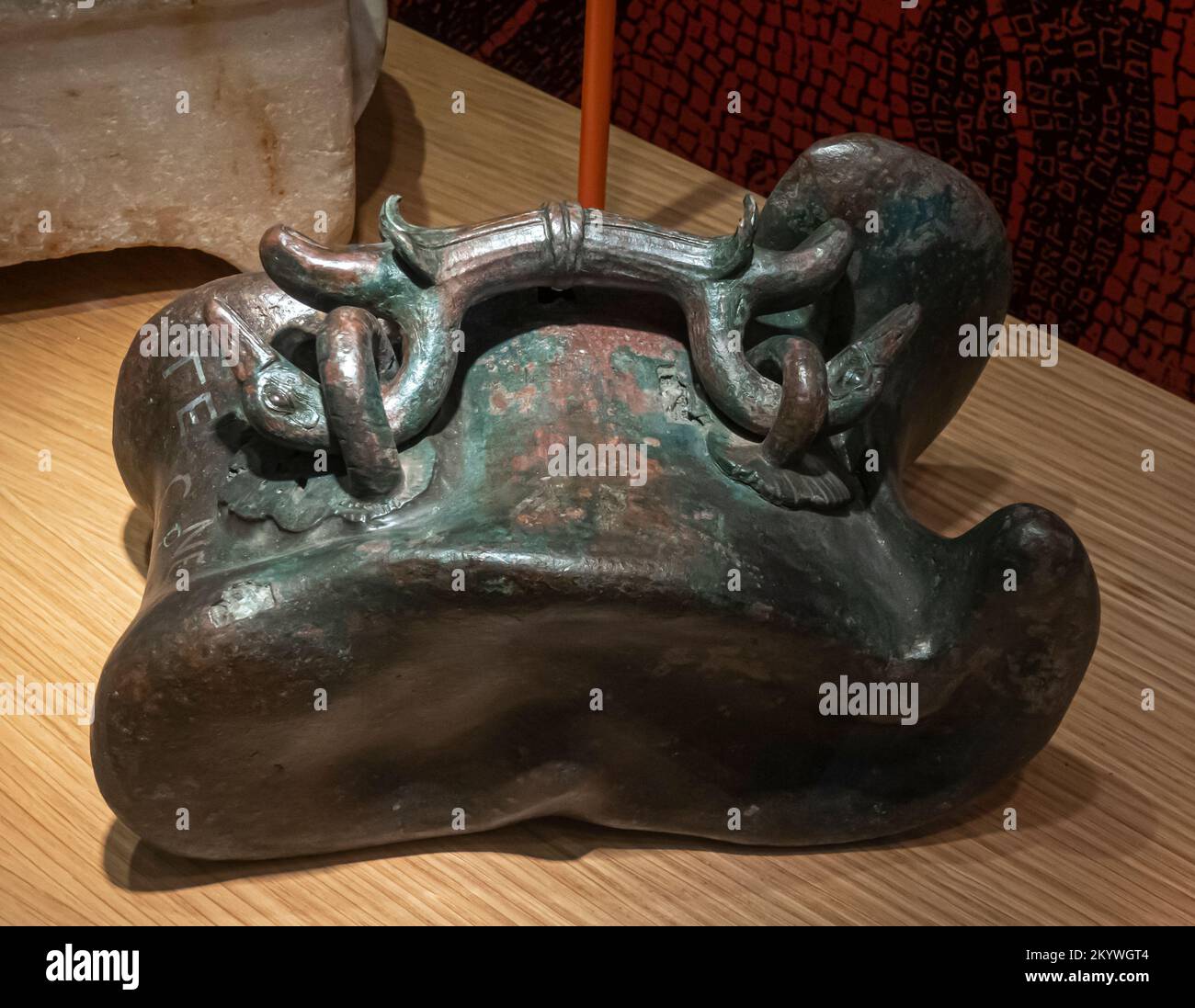 Astragalus - Knucklebone - Shaped bronze weight. 33.80 kilogram. Roman imperial period Stock Photo