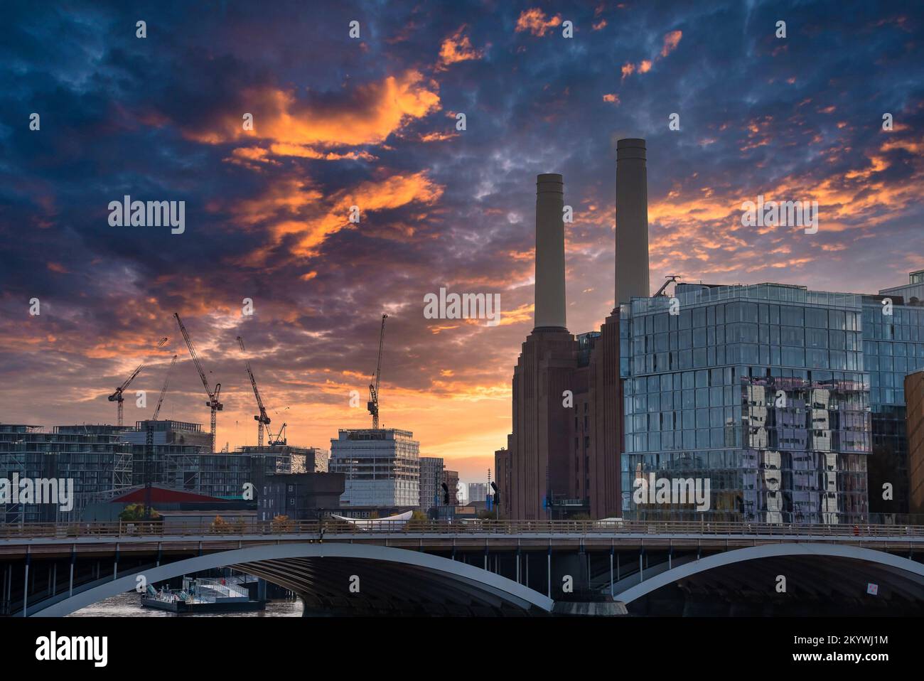 New Battersea Power Station in London England UK operating as a new shopping mall Stock Photo