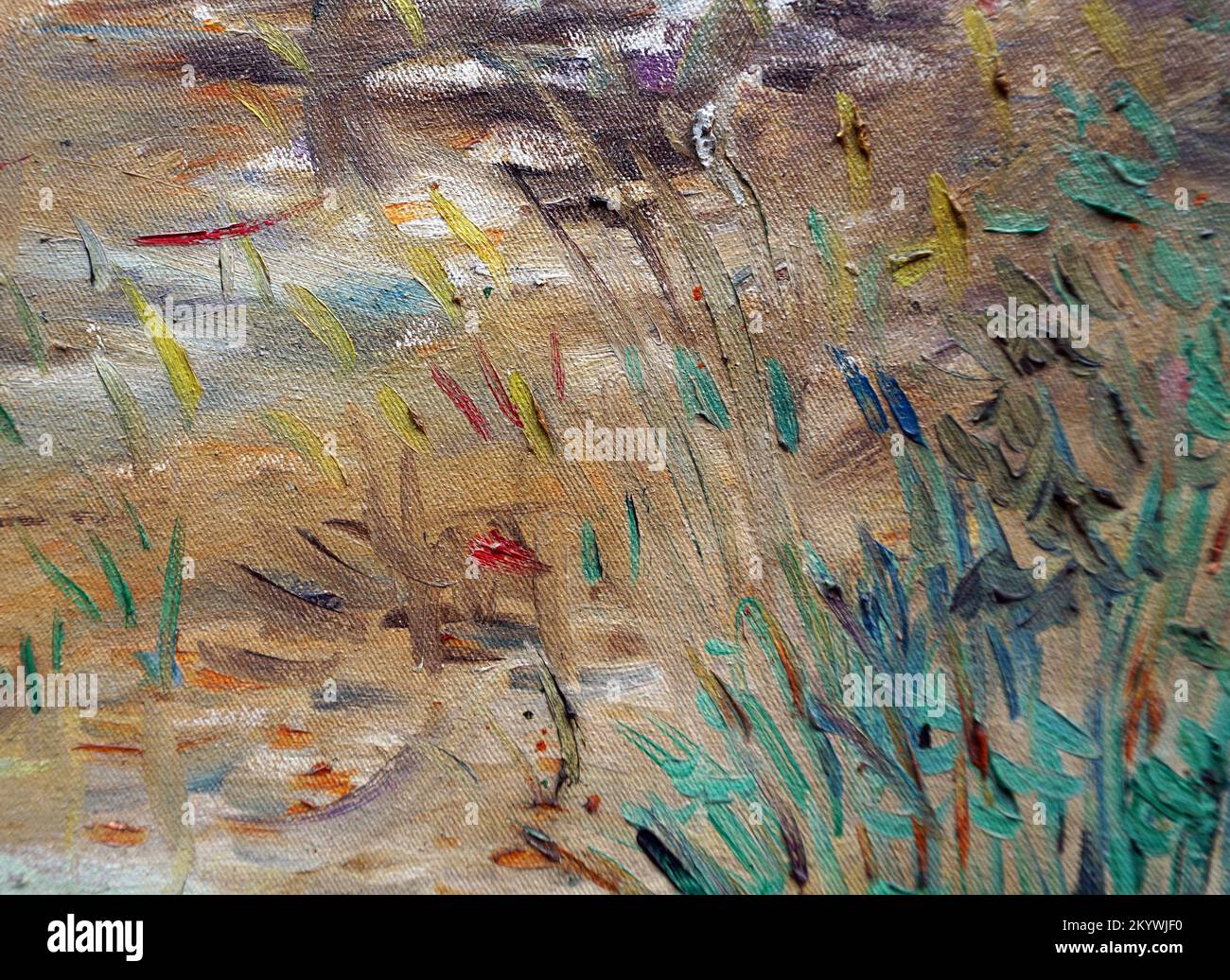 brush stroke , painting Abstract , oil color Background Stock Photo