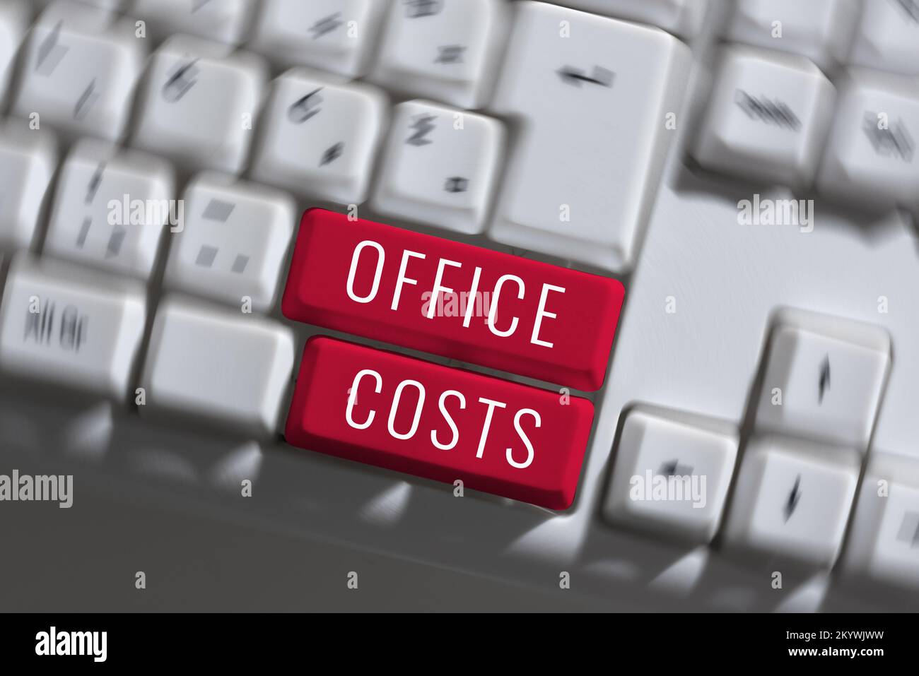 Amount Office Conceptual caption Office Costs. Business idea amount of money paid to ...