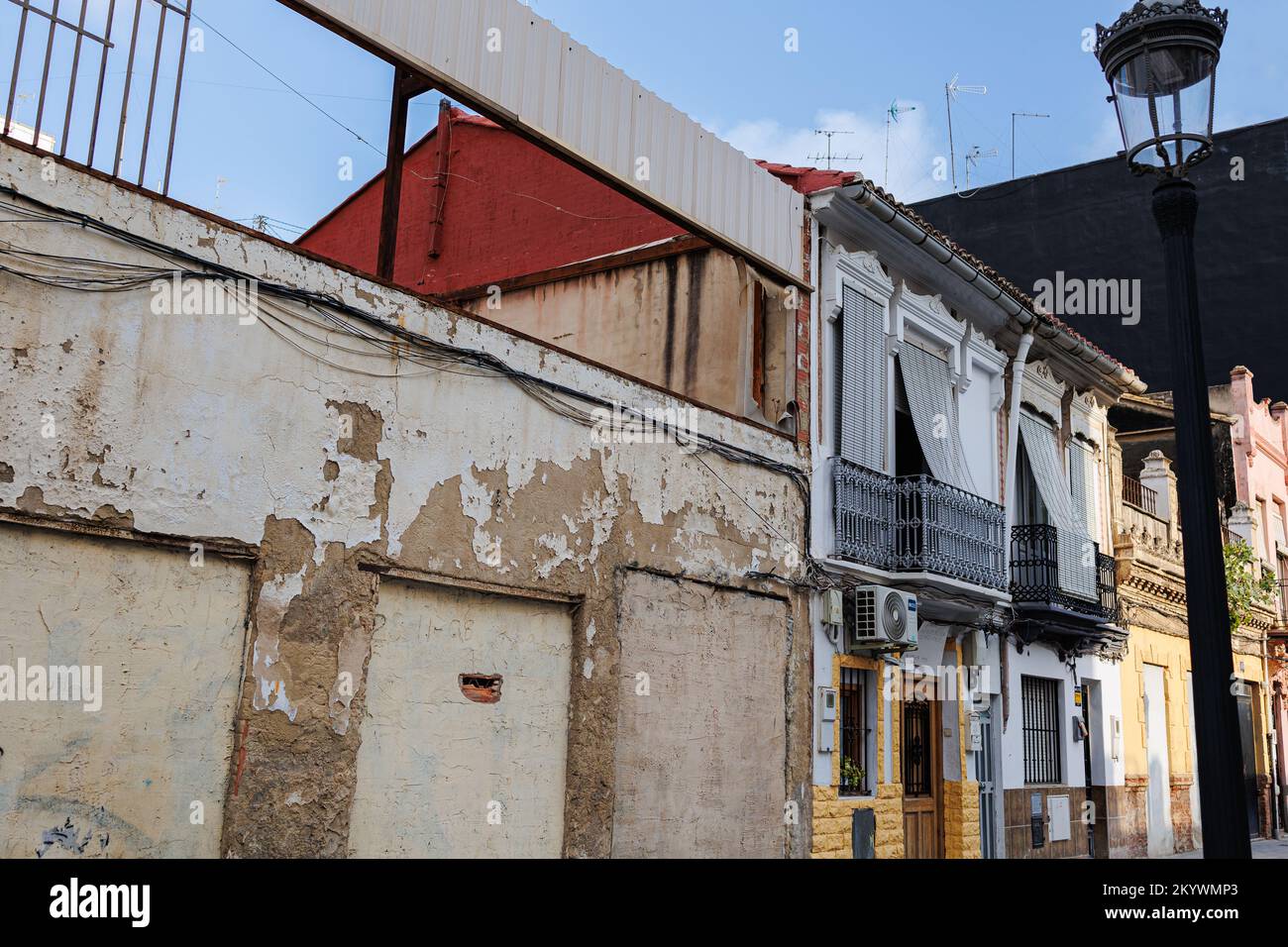 Houses in El Cabanyal, a Neighborhood in the City of Valencia, Spain