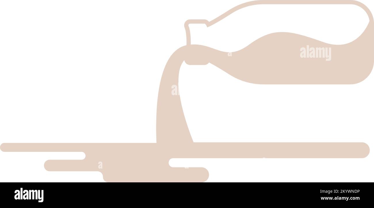 Fresh milk logo icon design illustration Stock Vector